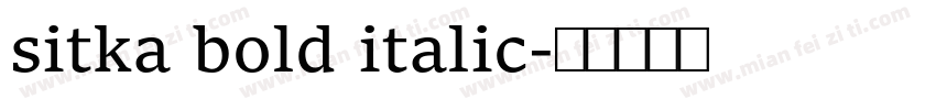 sitka bold italic字体转换